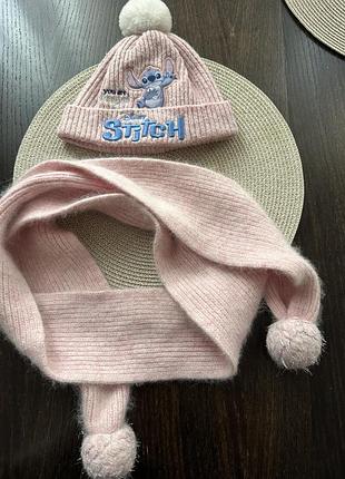 Шапка + шарф stich 2