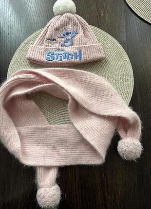 Шапка + шарф stich 5