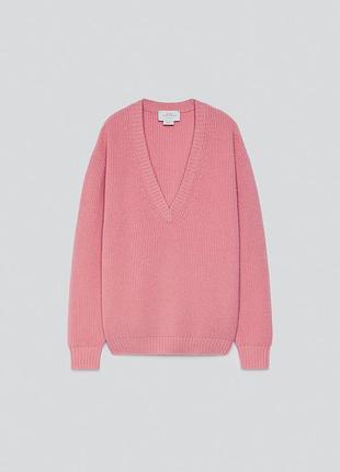 Кашеміровий рожевий светр zara new