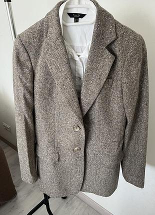 Піджак massimo dutti з вовни та шовку✨