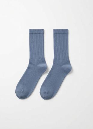 Носки хлопковые ребристые 36/38 с усиленной стопой h&m