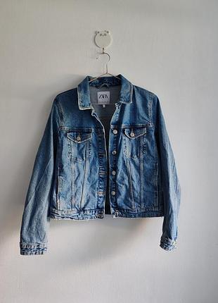 Джинсовая куртка zara размер s/m 2