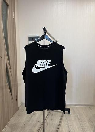 Спортивна майка nike чорна, розмір xl, з логотипом