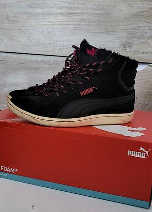 Черевики жіночі puma vikky mid corduroy чорні