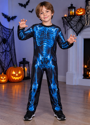Карнавальний костюм для хелловін комбінезон скелет рентген halloween