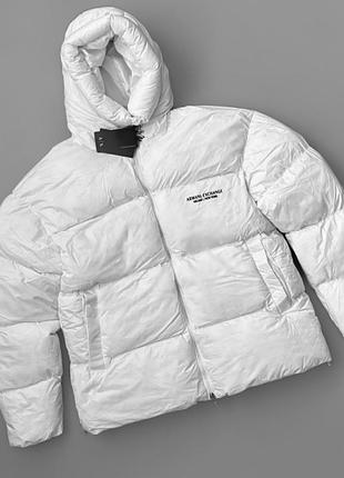 Пуховик armani exchange milano / new york white