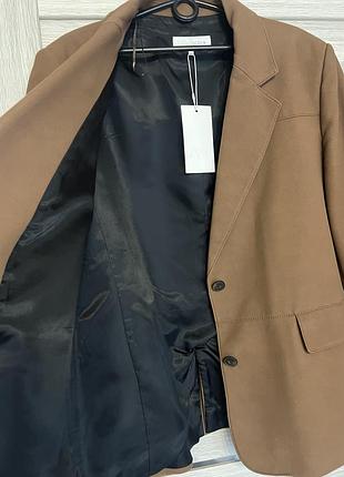 Коричневий піджак, блейзер zara 8