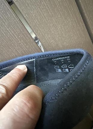 Стильні туфлі сині замш 39,5 7