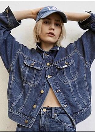 Куртка жіноча джинсова lee & h&m синя 2