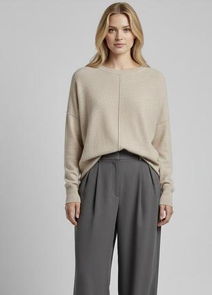 Allsaints кашемировый бежевый женский оригинальный свитер!оверсайз