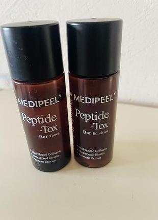 Тонер для обличчя medipeel peptide-tox bar toner та емульсія medipeel peptide-tox bar emulsion