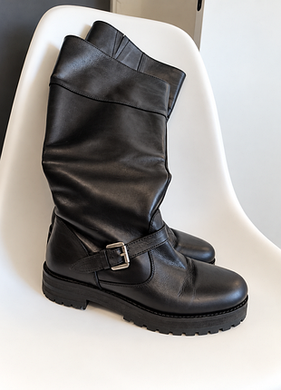 Кожаные сапоги marc shoes 37 | biker / engineer boots