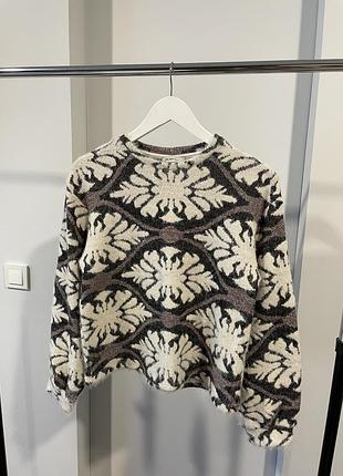 Светр жіночий zara з візерунком зимовий розмір s