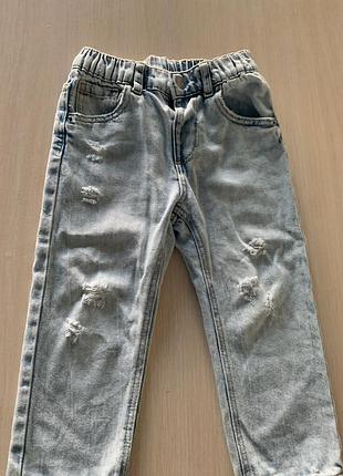 Джинси для дівчинки zara блакитні, розмір 92-98