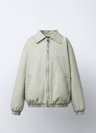Бомбер с вышитой надписью zara 4811 (5854/751/450)