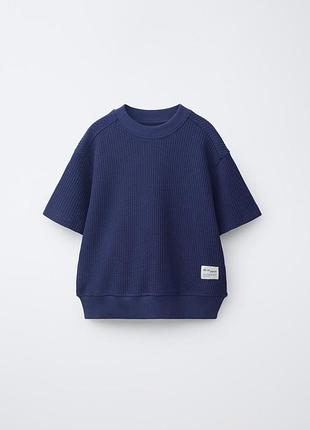 Футболка із фактурою «вафля» zara 4812 (5372/701/420)