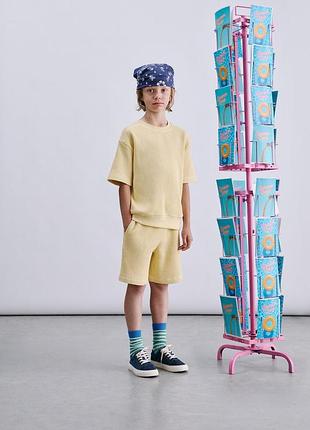 Футболка із фактурою «вафля» zara 4812 (5372/701/725)