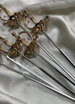 ⚔️ 🍖 ⚔️ вінтажні шампури-шпаги «рапіра» 6 шт. edelstahl rostfrei 31 смнімеччина 1970і ⚔️ 🍖 ⚔️