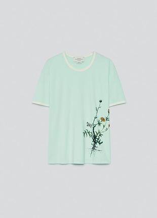 Футболка жіноча мʼятна zara new