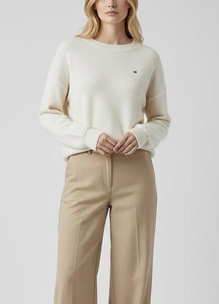 ⚜️❤️tommy hilfiger молочный женский шерстяной свитер!оригинал