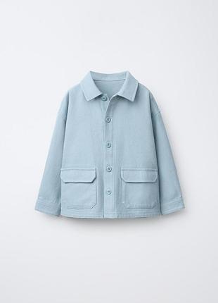 Рубашка свободного кроя с фактурой «вафелька» и карманами zara 4814 (6917/507/400)