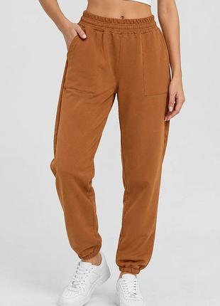 Спортивные штаны женские коричневые р. l-4xl