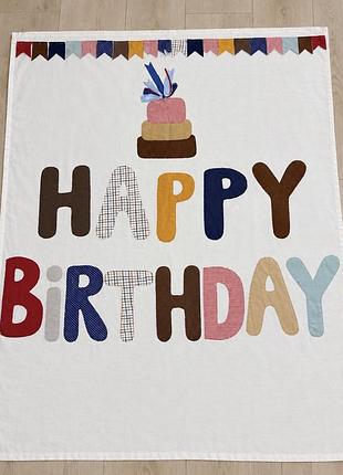 Банер на день народження тканевий фото банер happy birthday