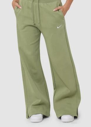 Женские спортивные брюки nike sportswear phoenix fleece с высокой талией и широкими штанинами