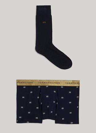 Комплект чоловічий tommy hilfiger труси та шкарпетки, синій, розмір m, l, xl