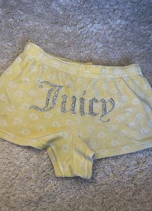 Шорти жіночі juicy couture жовті велюрові