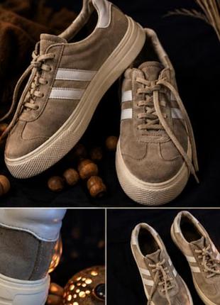 Женские casual sneakers из  натуральной замши / lifestyle кеды 40 р.