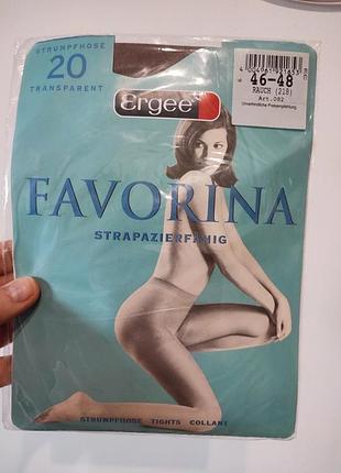 Прозорі колготки ergee favorina 20 den • розмір 46-48 (l/xl) • германія