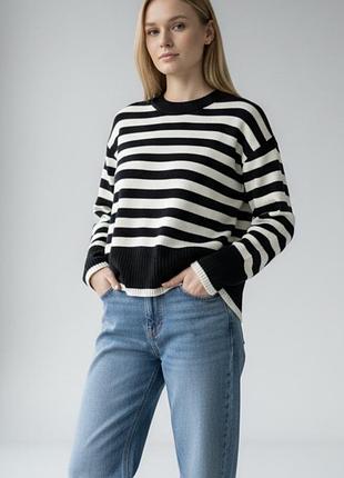 ⚜️❤️zara женский полосатый свитер !оверсайз