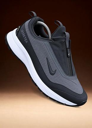 Кросівки nike acg mountain fly, сірі з білою підошвою
