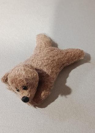 Медведь, мишка тедди, мохер, винтаж, брошь, хендмей ,handmade