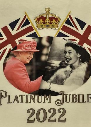 Gildan softstyle cotton - platinum jubilee 2022 - стильна  футболка платиновий юбілей - королева єлізавета -2xl , унісекс