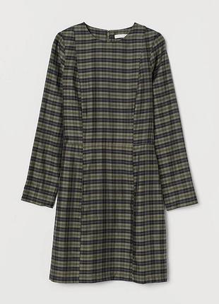 Сукня жіноча h&m коротка демісезонна в клітинку зелена