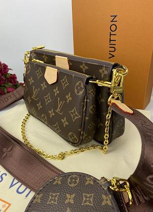 Сумка multi pochette brown 3