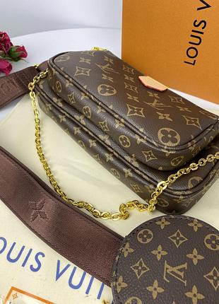 Сумка multi pochette brown 4