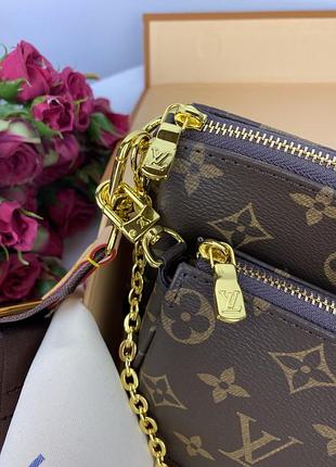 Сумка multi pochette brown 6