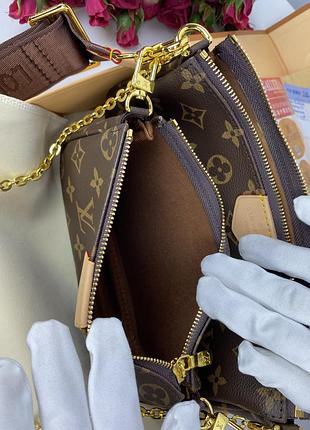 Сумка multi pochette brown 10