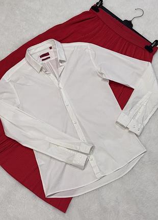 Оригінальна біла сорочка hugo (hugo boss) slim fit | розмір m