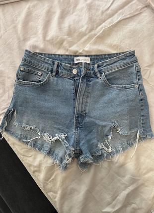 Шорти жіночі zara джинсові блакитні