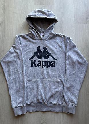 Сіре худі kappa з великим логотипом, оригінал (l)