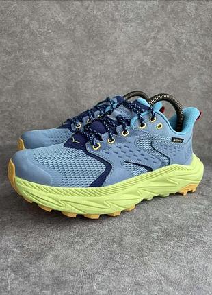 Кросівки жіночі hoka anacapa 2 low gtx сині, салатові 36 2/3 (22.5 см)