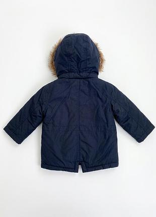 Темно-синяя детская демисезонная парка h&amp;m 7