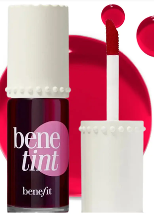 Тинт для губ и щек benefit benetint rose tinted lip &amp; cheek stain mini 2 мл