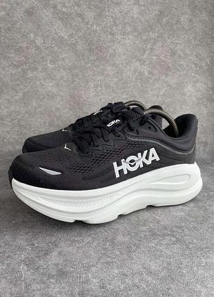 Кросівки жіночі hoka bondi 9 чорні, розмір 40 2/3 eur (25.5 см)