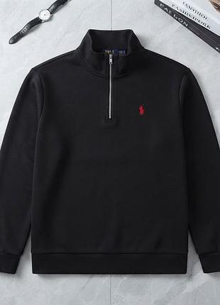 Зип-худи свитшот polo ralph lauren черный (разпродаж / новый)