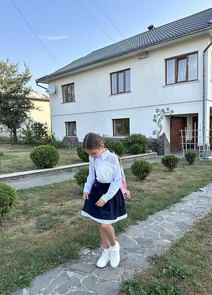 Сорочка біла оверсайз для дівчинки 6-7 р